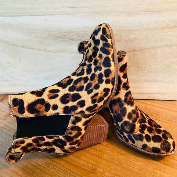 Madewell Women’s Leopard Calf Hair Bootie size 7 1/2 - Picture 3 of 8
